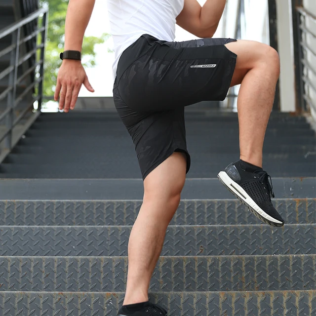US $10.65 FANNAI Running Shorts Men Sports Jogging Shorts Zipper Pockets Quick Dry Men's Gym Men Sport gyms S