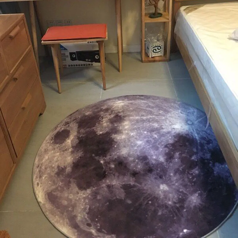 3D Earth Round Mat 80/100/120CM Parlor Hallway Moon Carpet Computer Chair Mat Kids Room Living Room Rugs For Coatroom Decoration 3D Earth Round Mat 80/100/120CM Parlor Hallway Moon Carpet Computer Chair Mat Kids Room Living Room Rugs For Coatroom Decoration