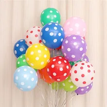 100 шт. 12 дюймов, в горошек латексные шарики с принтом на день рождения, для дома, вечерние воздушные шары, вечерние воздушные шары
