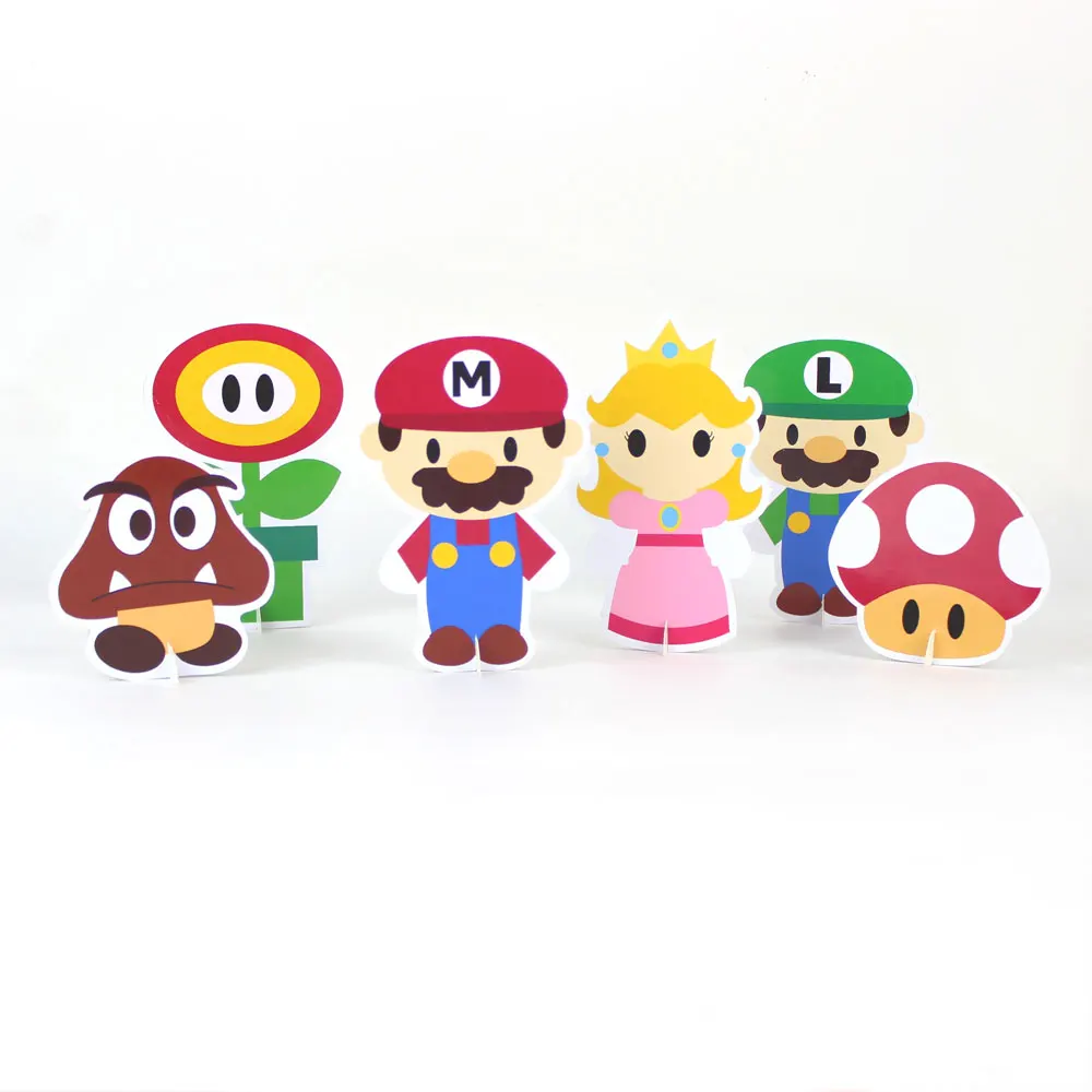 Mario Bros Party Decoration Princess Table Centerpiece Kids Birthday Party Supplies Decoration Party Favors Centerpieces