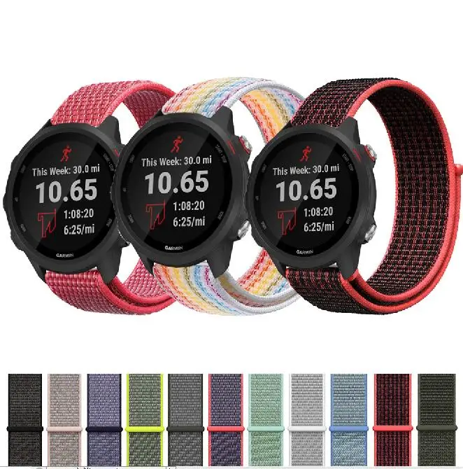 Нейлоновый ремешок-петля для Garmin Forerunner 245 M/Garmin vivoactive 3 Forerunner 645, Смарт-часы, браслет, ремешок для часов