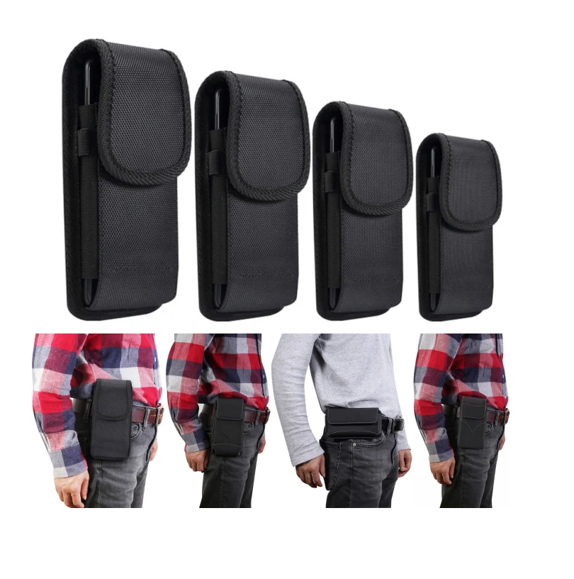 

5 Styles Pouch Holster Case Rugged nylon belt loop clip Fits For Samsung S10 S9 S8 S7 Note 9 8 For iphone X XR XS Max cover cas