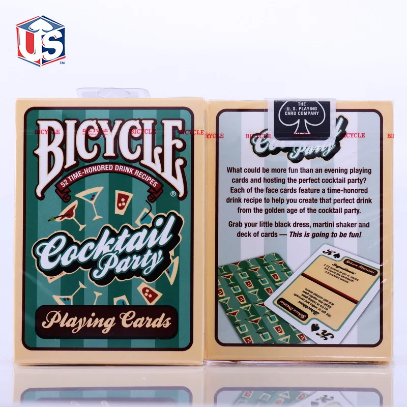 

Bicycle Cocktail Party Playing Cards 1 Deck 52 Drink Recipes U.S. Playing Card Magic Props