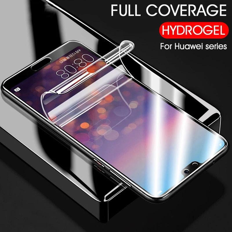 

For Honor 8X Max 10 9 Hydrogel Protective Film 9D Full Cover Clear Screen Protector Film For Huawei P30 P20 Pro Mate 20 Pro Lite