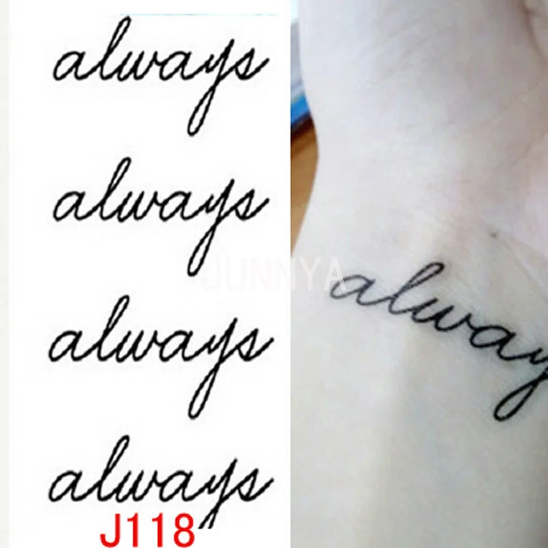 1pc Always Letter Tattoos For Love Tattoo Art Waterproof Temporary