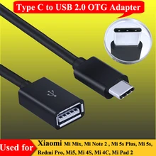 Type C к USB 2,0 кабель адаптер OTG для Xiaomi mi 9 9T 8SE Note 2, mi 5C, mi A3 A2 A1 5s Plus, красный mi K20 Pro, mi Pad 2 адаптеры