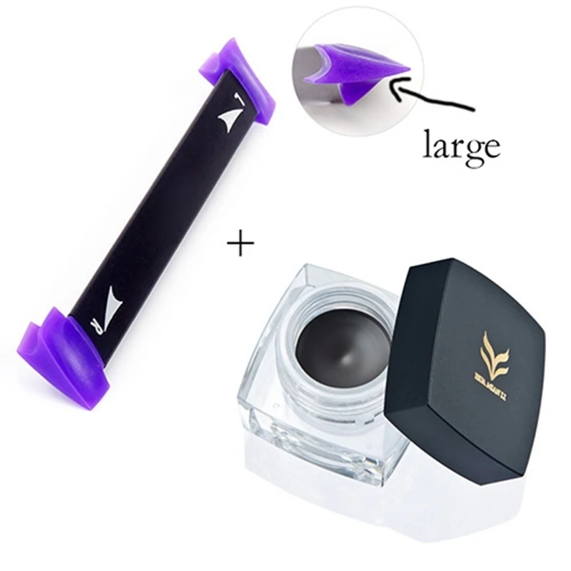 Vamp-Timbre-Ensemble-Eyeliner-Gel-Double-Aile-ind-termin-e-Eyeliner-Timbre-avec-Eyeliner-Cr-me
