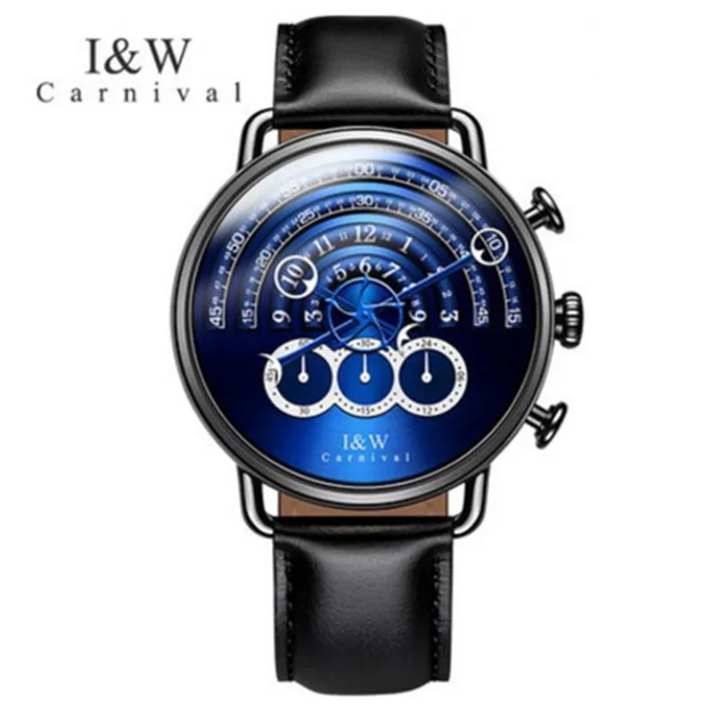  Luxury brand runway Unique design quartz men watches chronograph stop watch men clocks military fas