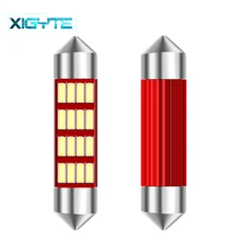 2 шт. Canbus светодиодный светильник C5W C10W 31 мм 36 мм 39 мм 41 мм SV8.5 4014SMD авто светодиодный светильник для салона автомобиля купольная карта номерного знака светильник