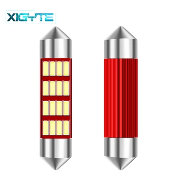 

2pcs Canbus LED Light Bulb C5W C10W 31mm 36mm 39mm 41mm SV8.5 4014SMD Auto Led Lamp Car Interior Dome Map License Plate Light