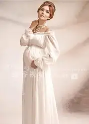 2017 Royal Стиль белый Средства ухода за кожей для будущих мам Кружево платье для беременных Подставки для фотографий Беременность Средства