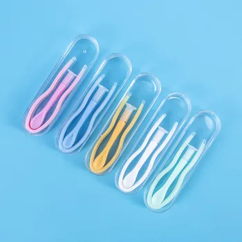 

1 Set Practical Eyes Care Contact Lenses Plastic Tweezers Clip Candy Color Suction Cup Contact Lens Box