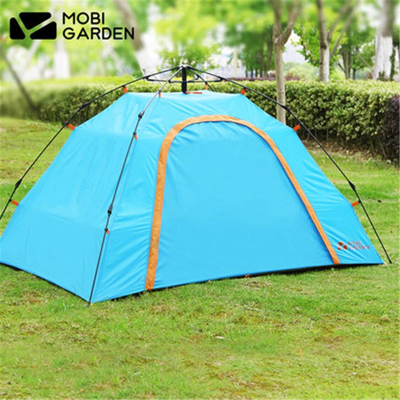 

MOBI GARDEN High Quality Quick Automatic Opening Campint tent Ultralight Double persons Tourist tent 190T Polyester Beach tent