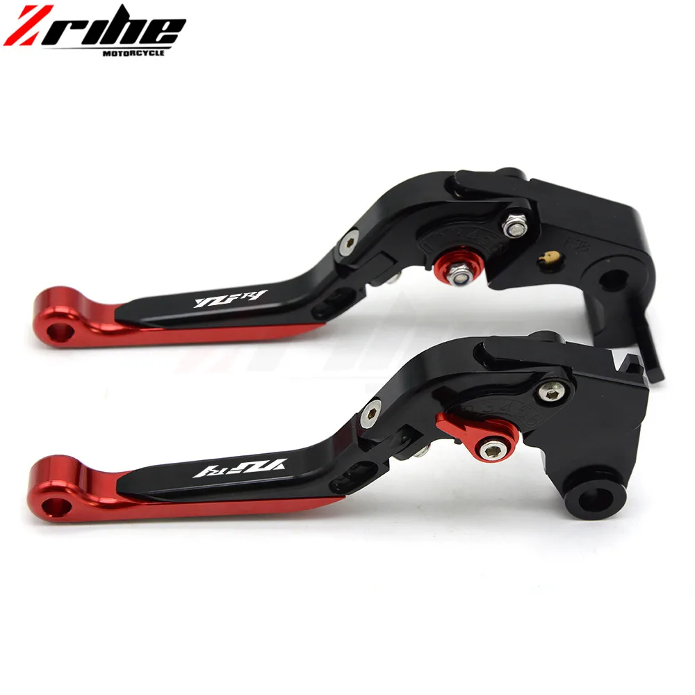 

For YAMAHA YZF R1/2004-2008 2005 2006 2007 2008 r1 Motorcycle Adjustable Folding Extendable Brake Clutch Lever logo R1
