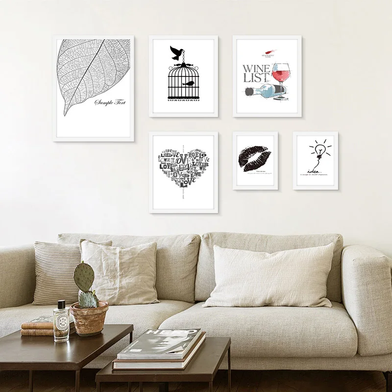 

Hot Modern Nordic by numbers Black and white Kawaii A4 Large Art Prints Poster Kids Room Home Decor Wall Picture Canvas Painting