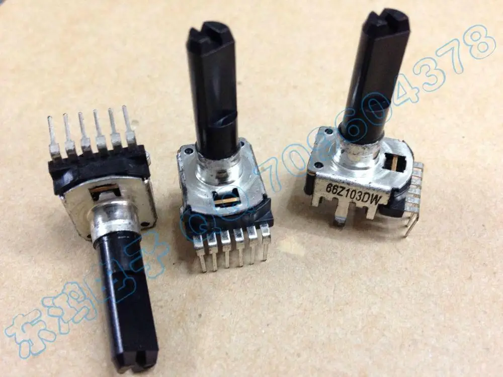 

5pcs Japanese NOBLE type RK12 potentiometer 6 feet with midpoint 66Z103DW axis long 23mm..