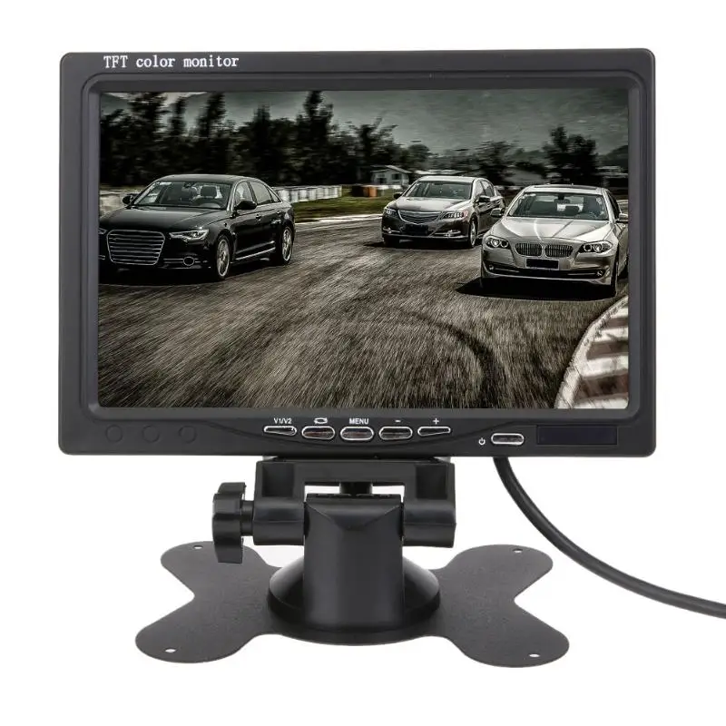 

New 7 Inch TFT LCD Car DVD Headrest Display Split For Rear View Camera DVD Monitor For Rear View Camera GPS With Remote Control