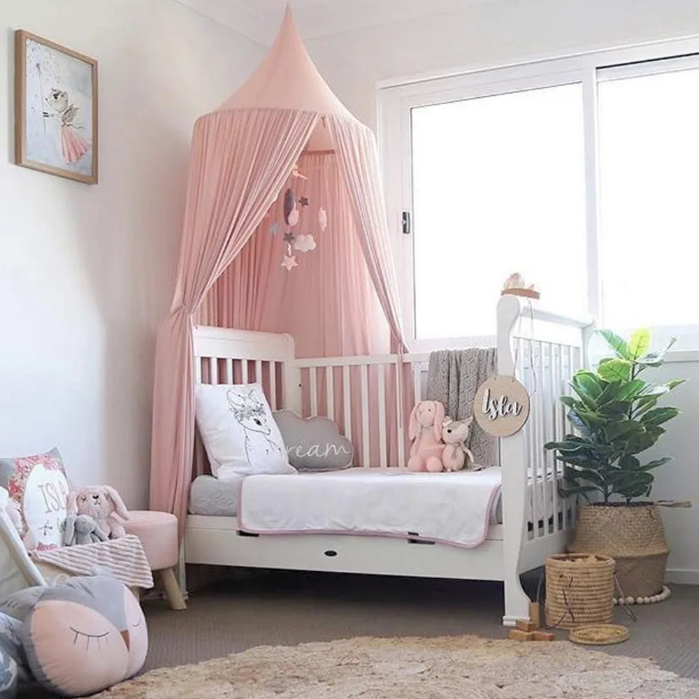 

INS Baby Bed Curtain Children Room Decoration Dome Crib Netting Baby Tent Cotton Baby Anti Mosquito Net Crib Adornment Bed Net