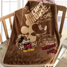 Linda caricatura de Mickey textil Vintage niños Mickey suave sofá cálido Coral manta alfombra de felpa 70X100cm