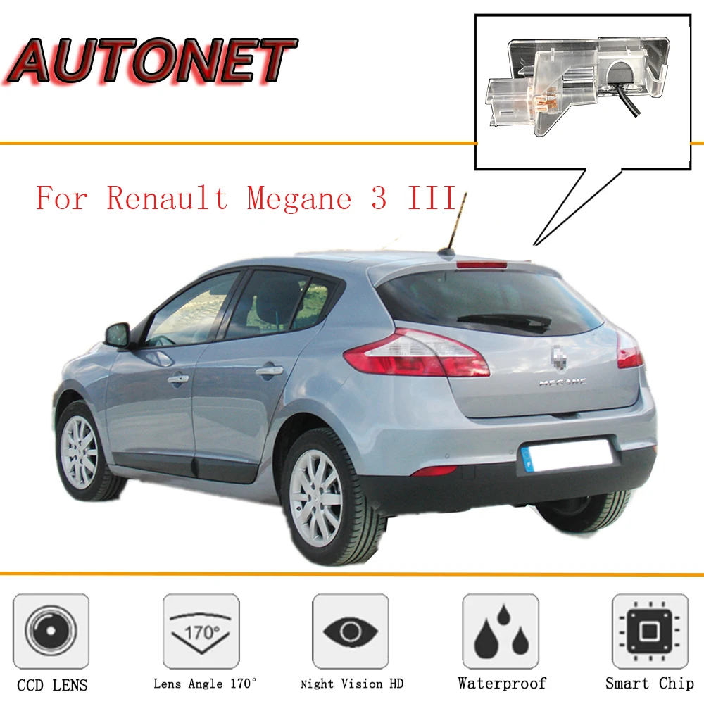 HD 720p Backup Camera Waterproof Rear-View License Plate Rear Reverse Parking Camera for Renault Fluence//Duster Latitude scenic2//3 Megane 2 Megane 3//Cabrio//Clio 3 4 III IV//Terrano//Lutecia//Espace 4