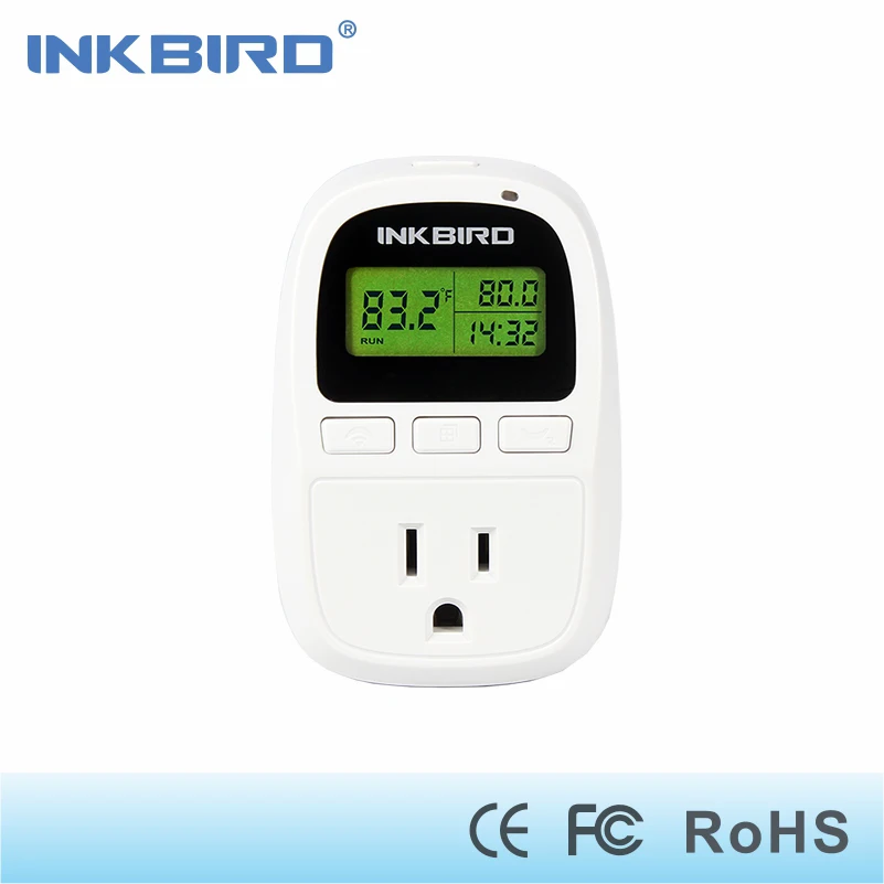 

Inkbird C206T 110V 10A/13.5A Heat Temperature Controller, Day and Night Thermostat, 6.56FT NTC Sensor, F and C Display