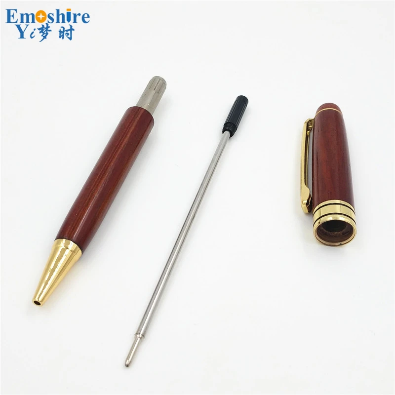 Emoshire Roller Ball Pen Set Vintage Ballpoint Pen with Wood Cufflinks (9)