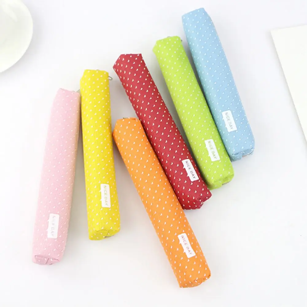 ISKYBOB 1pcs Kawaii Candy Dot Canvas small cosmetic bag Unisex toilet Purse Pocket Pouch Newly Mini travel makeup organizer bag|Cosmetic Bags & Cases| - AliExpress