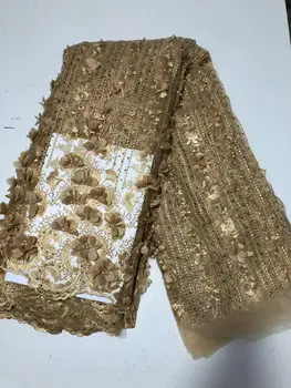 

Latest French Lace Fabric 2019 High Quality African Bridal Wedding Lace Fabric Embroidery 3d Lace Fabric For Nigerian