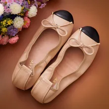 Spring and Autumn Flats for Women Flat heel Shoes Fashion Genuine leather Flats Women Shoes Casual Soft Comfortable Loafers Hot