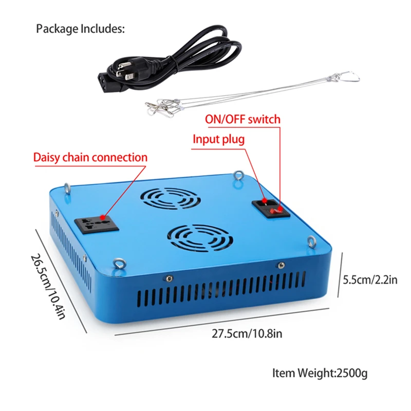 Yabstrip растет ламп светодиодный светать 1000 W COB AC85-265V полный спектр завод освещения Fitolampy для растений цветы рассады