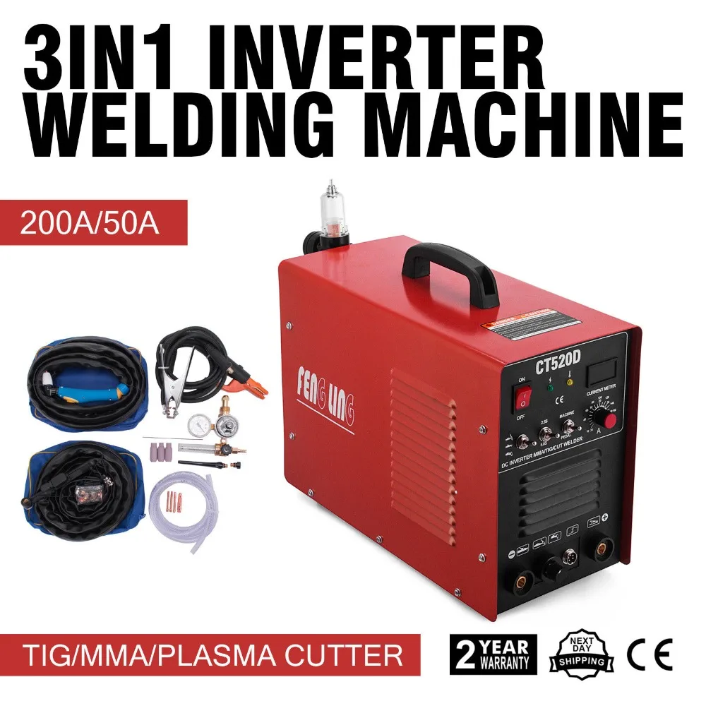 Vevor CT520D palnik plazmowy spawarka TIG 3 w 1 spawarka Combo Vevor CT520D palnik plazmowy spawarka TIG 3 w 1 spawarka Combo