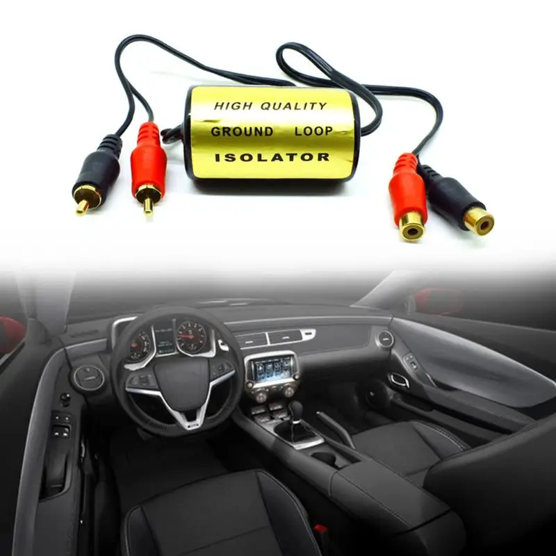 RCA Audio Noise Filter Suppressor Ground Loop Isolator For Car And Home Stereo