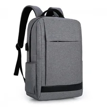 Рюкзак для ноутбука 14-15 дюймов бизнес с usb зарядным портом водоотталкивающий Школьный Рюкзак Для Путешествий женский/мужской серый