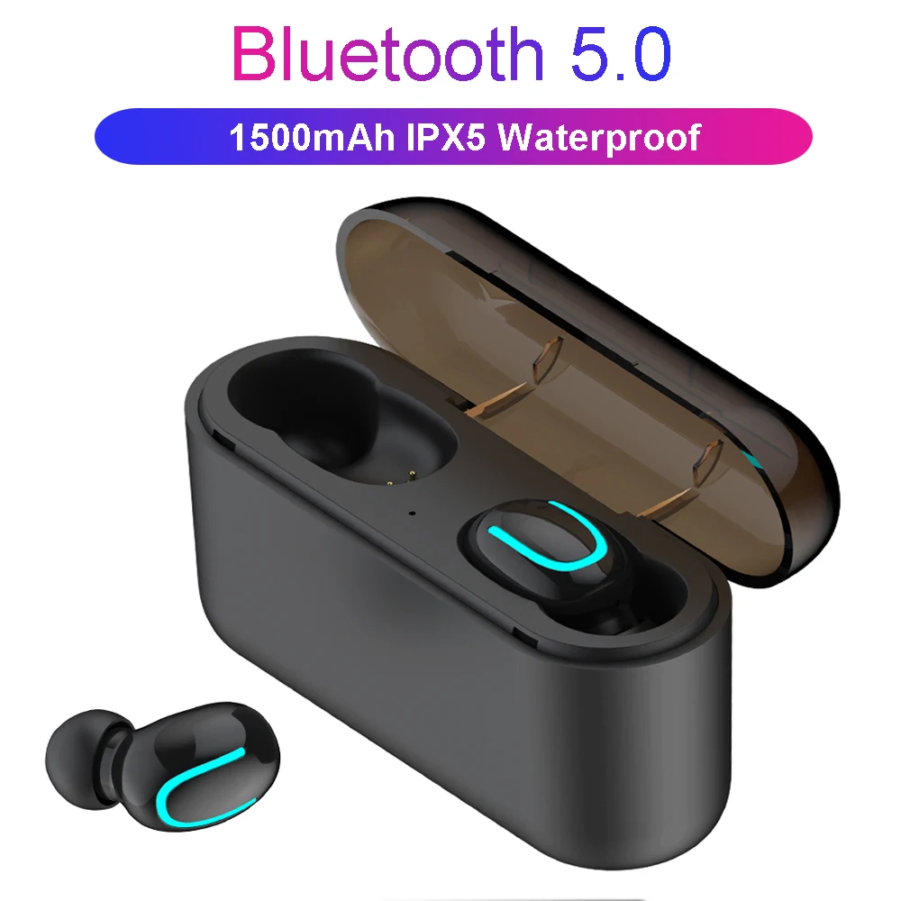 Q32 TWS беспроводные Bluetooth наушники 5 0 Handsfree True стерео 1500mAh Зарядка наушники|Наушники
