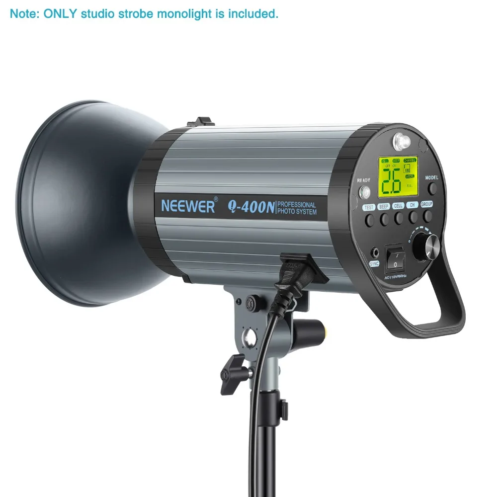US $119.99 Neewer 400W GN65 Studio Flash Strobe Light Monolight With 24G Wireless Trigger And Modeling Lamp Recycle In 00105 Sec