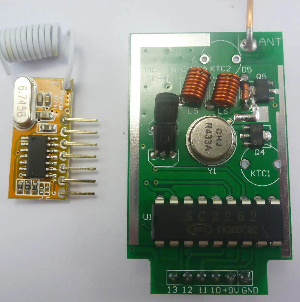 Кодировщик 433 МГц PT2262 PT2272 EV1527 для декодера Arduino комплект приемника