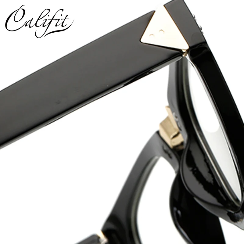 CALIFIT роскошные стеклянные прозрачные линзы солнцезащитные очки для женщин