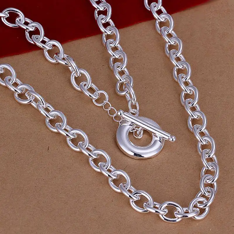 wholesale fine 925 sterling silver necklace fashion jewelry chain necklaces & pendants women men