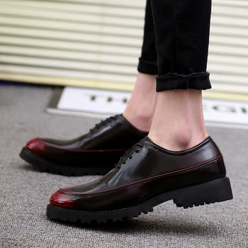 

Men Shoes outdoor Classic Man Oxfords Wingtip Dress Shoes breathable Business Formal Gents Suit Leather wedding party Shoes L4