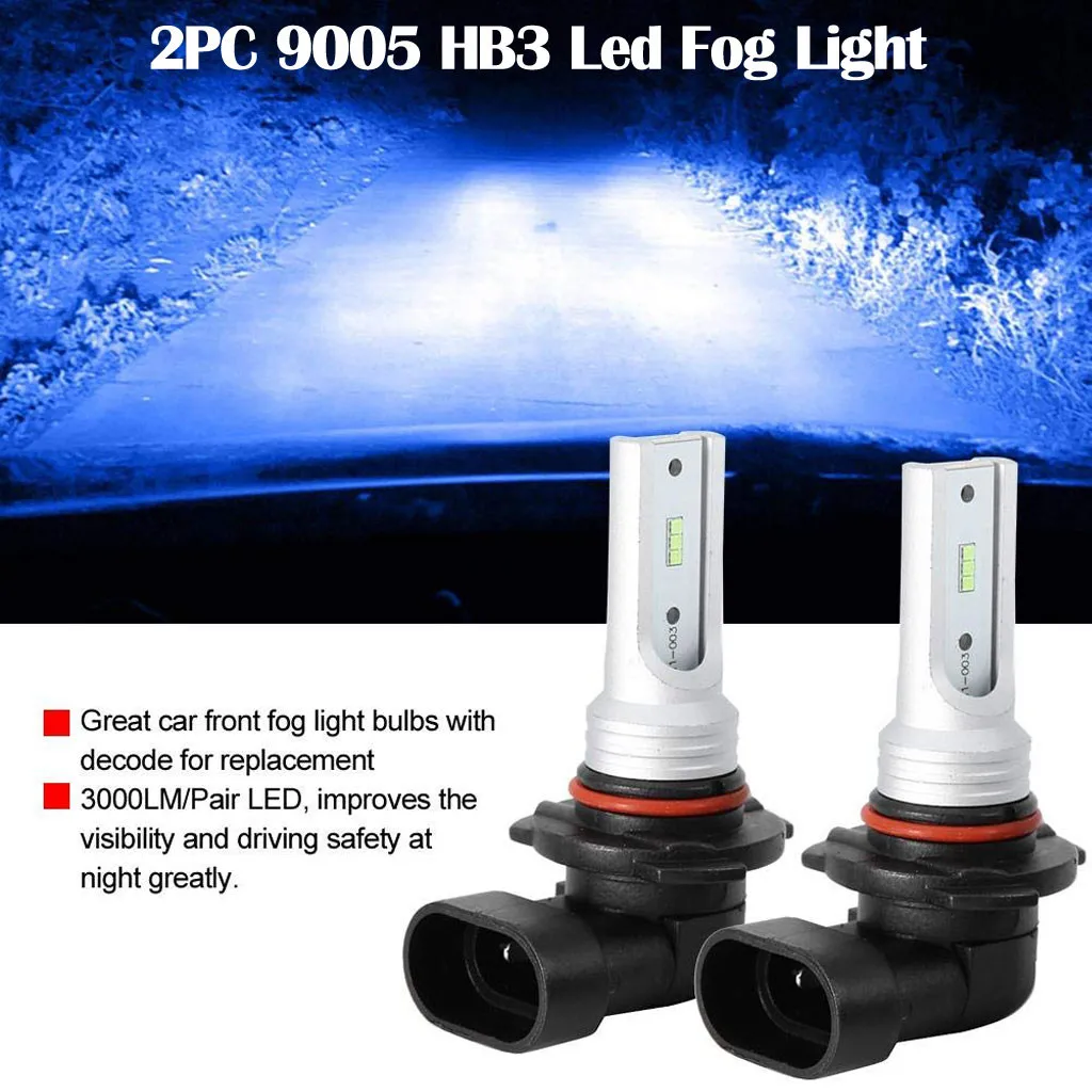 2pcs LED Car Lights Bulbs 9005 HB3 Led Fog Light Bulb High Power CSP-Y11 Cool Blue 8000K Driving Lamp#g4 | Автомобили и мотоциклы