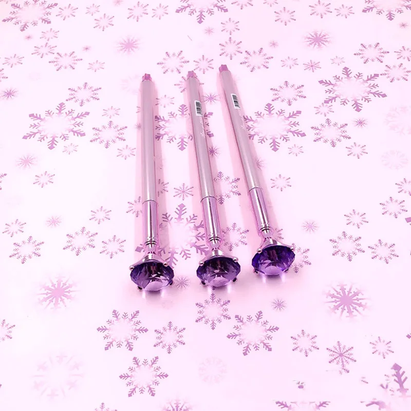 

Cute Colorful Crystal Pen Big Diamond Gel Pen Kawaii Neutral Pens For Kids Gifts Novelty Korean Stationery Office School Pens