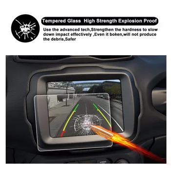 

RUIYA 9H tempered glass screen protector for Jeep Renegade Uconnect 8.4inch car navigation screen,continuous protection screen