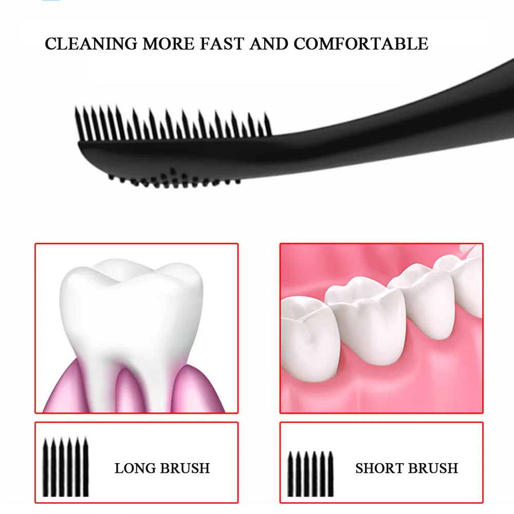 Звуковая волна Силиконовая зубная щетка для чистки щетки для рта мягкая зубная щетка ленивая электрическая зубная щетка быстро чистит зубы