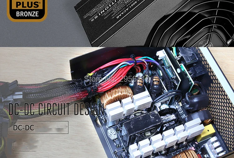 Cooler Master PC PSU компьютерный блок питания Номинальная мощность 500 Вт 500 Вт 12 см вентилятор 12 В ATX PC блок питания BRONZ 80PLUS для игры в офис