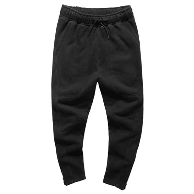 Для мужчин стиль молнии брюки из плотного флиса внутри черный тонкий Повседневное брюки Для мужчин шаровары хип хмель модные штаны K923-2 - Цвет: black