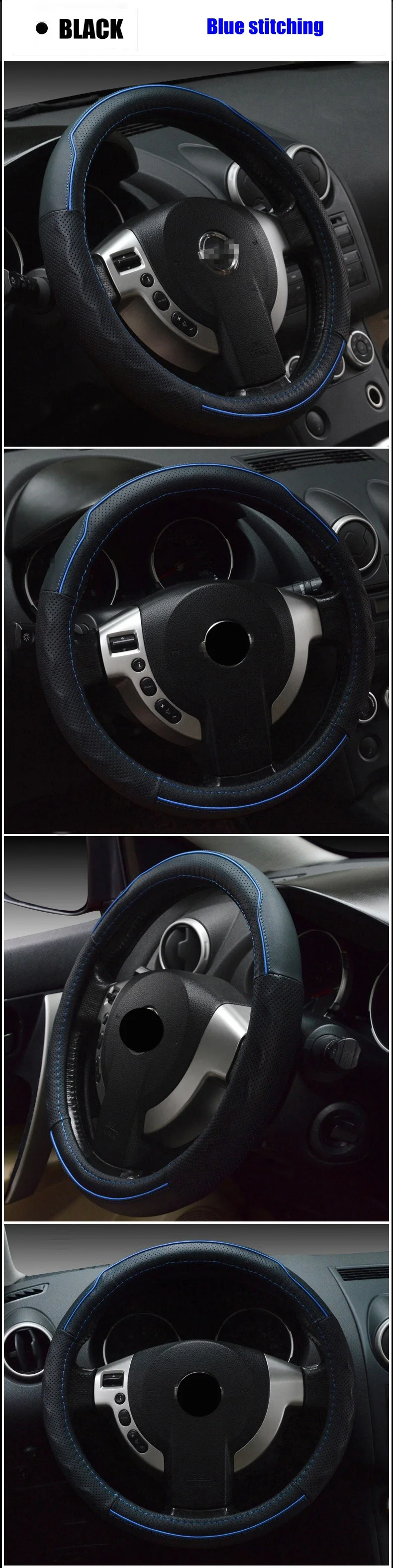 Автомобильный-Стайлинг автомобильный Грузовик натуральная кожа рулевое колесо крышка 38 см для ford focus 2/BMW/volkswagen интерьерные аксессуары