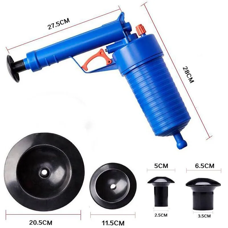 Домашний прочный воздушный силовой дренажный бластеры пистолеты высокого давления ручной Плунжер для раковины открывалка очиститель насос для туалетов Ванная комната Кухня