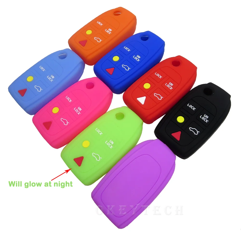 Чехол для автомобильного ключа силиконовый чехол с 5 кнопками складной Volvo S40 S80 S60