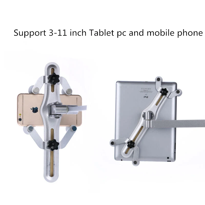 Регулируемая по высоте настольная подставка для планшета, вращающийся на 360 градусов Алюминиевый держатель для ленивых людей, свободно растягивающийся держатель для iPad 3-11 дюймов