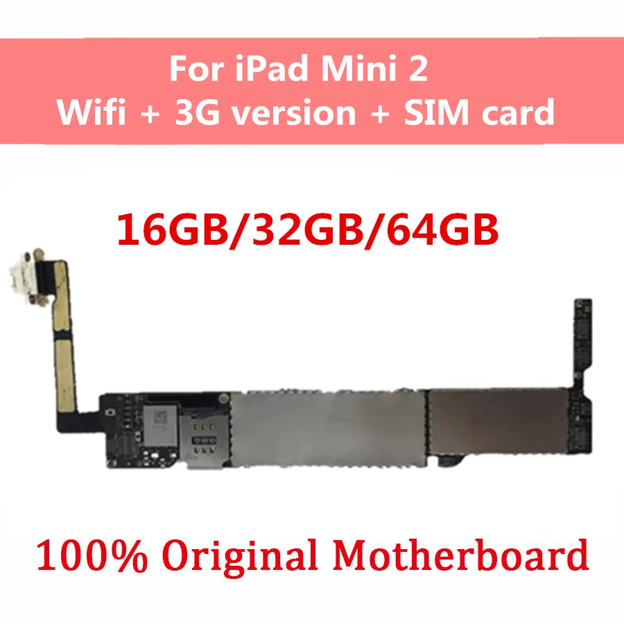 16 ГБ 32 64 для iPad Mini 2 материнская плата WiFi + Celluar 3g версия Логическая оригинальная